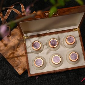 Set quà tặng hộp gỗ 06 hũ sứ